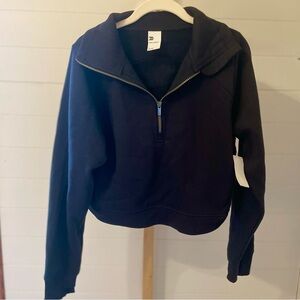 All In Motion Black Fleece Half Zip Pullover‎ Sweatshirt Women's S